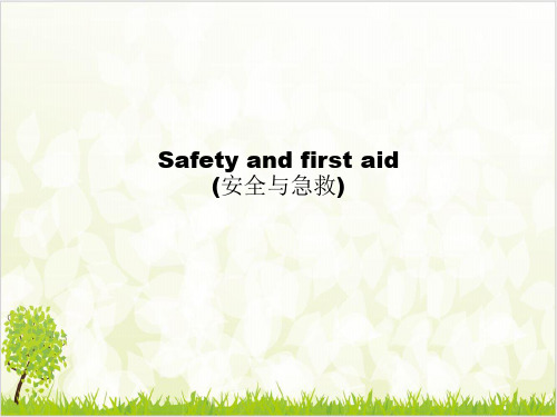 2020年中考写作话题 Safety and first-aid课件PPT