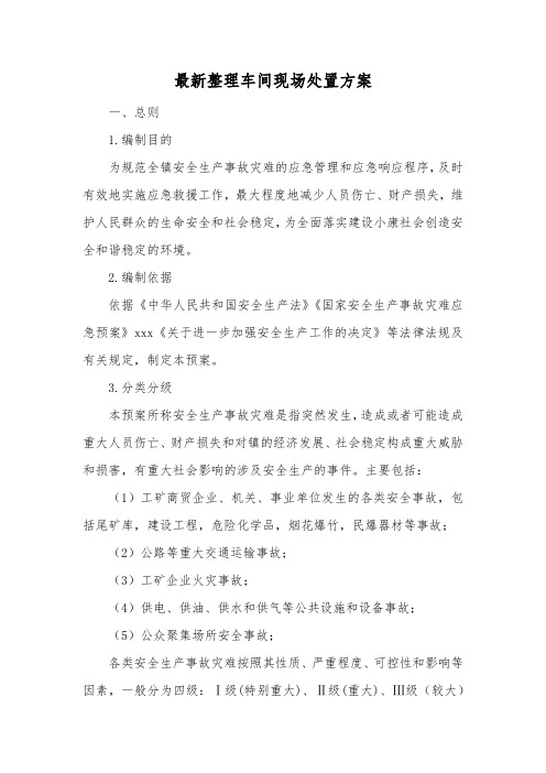 最新整理车间现场处置方案.docx