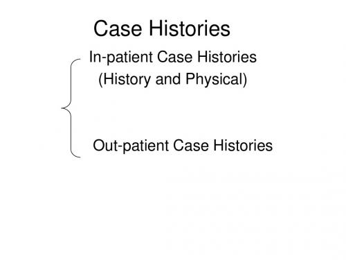 12. Case Histories