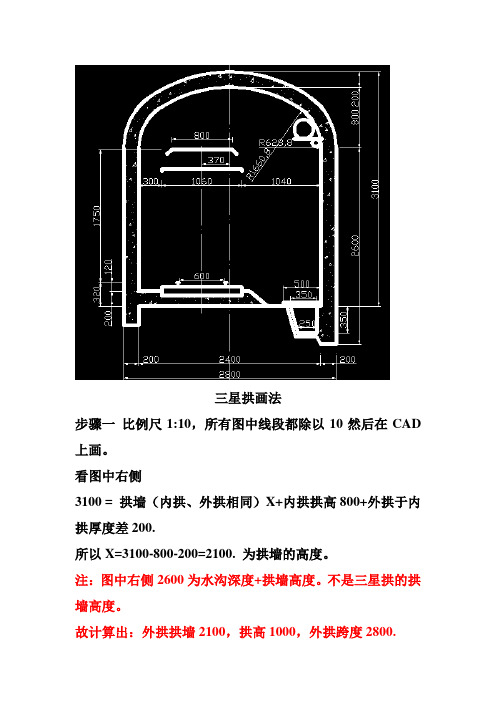 单轨三心拱
