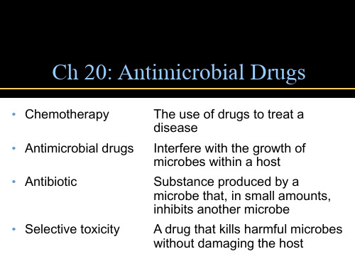 抗生素英文课件精品——Antimicrobial Drugs
