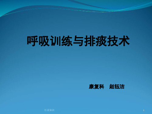 呼吸训练与排痰技术[专家资料]