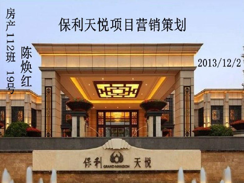 保利天悦营销策划