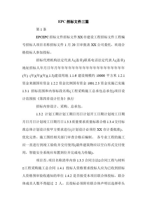 EPC招标文件三篇.doc