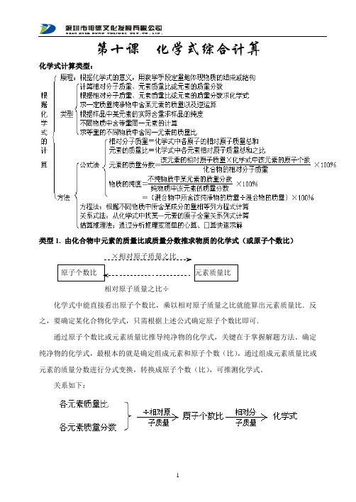 2013初三化学 含答案 化学式的计算