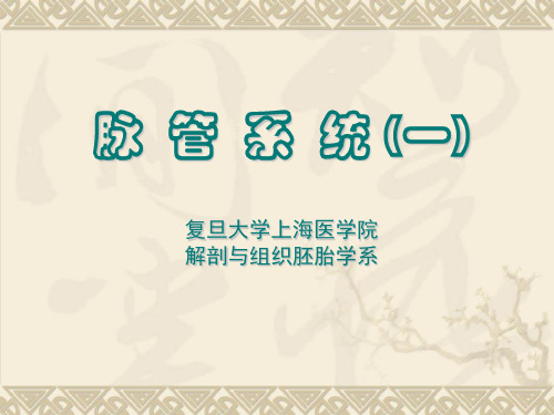 系统解剖学课件：-脉管学总论、心