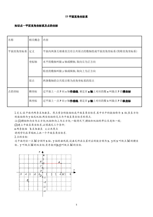 15平面直角坐标系