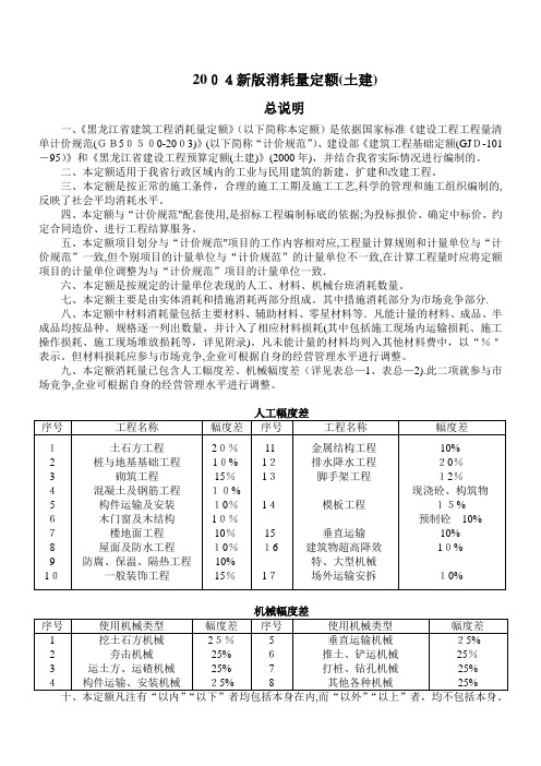 黑龙江省定额解释(全套)