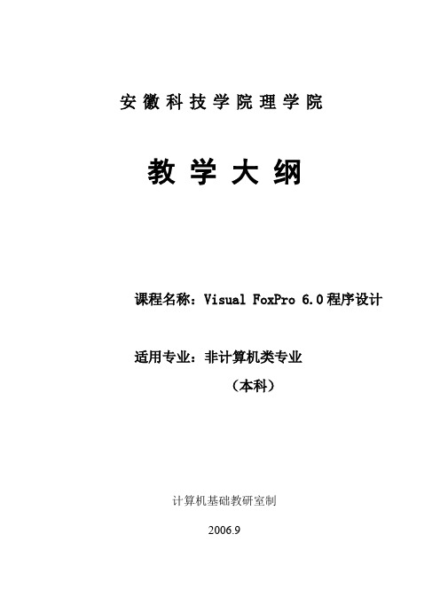 06VFP教学与实验大纲