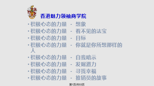 积极心态的力量PPT课件