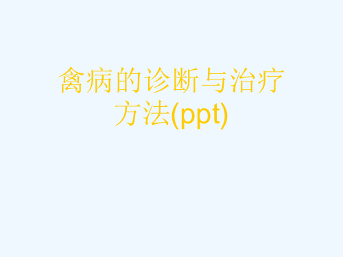 禽病的诊断与治疗方法(ppt)
