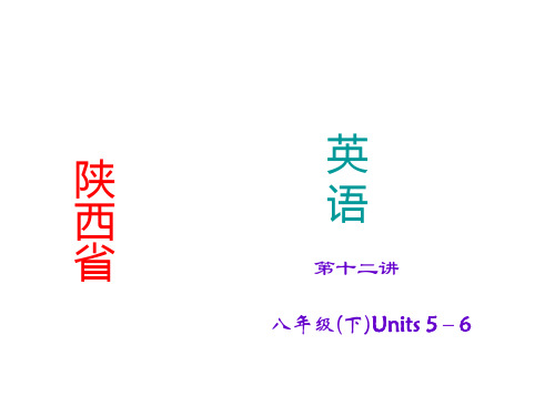 【聚焦中考】2015年中考英语(人教版·陕西)考点精讲课件：第12讲+八年级(下)Units+5-6