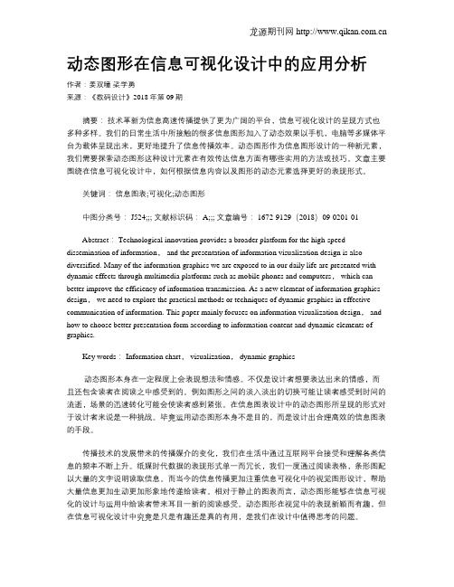 动态图形在信息可视化设计中的应用分析