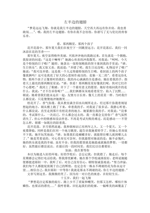 左半边的翅膀