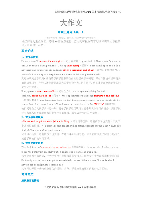 2020考研英语一大作文押题