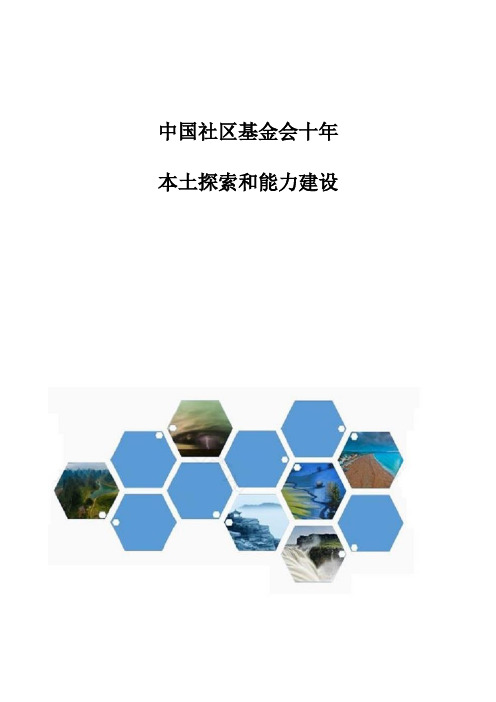 中国社区基金会十年：本土探索和能力建设
