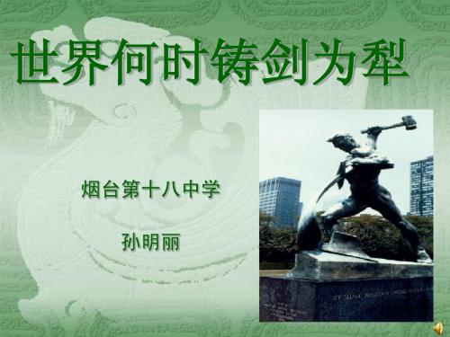 中学语文课件《世界何时铸剑为犁》(38页)