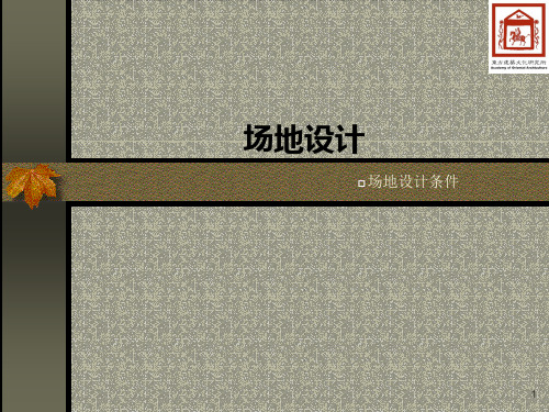 2场地设计条件ppt课件