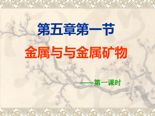 第五章第一节金属与与金属矿物