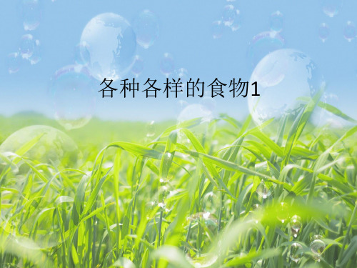 《生活与科技》一年级下册3.1.《各种各样的食物》ppt课件(1)