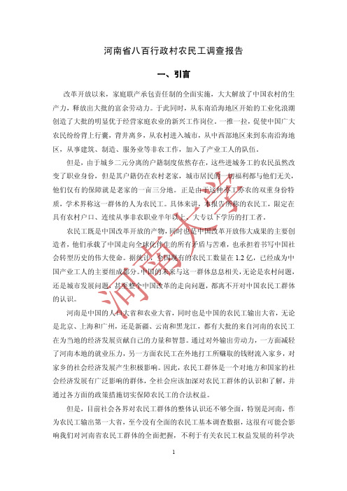河南省农民工调查报告(2012终稿)
