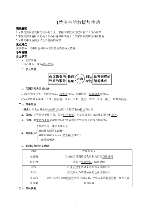 自然灾害的救援与救助学案