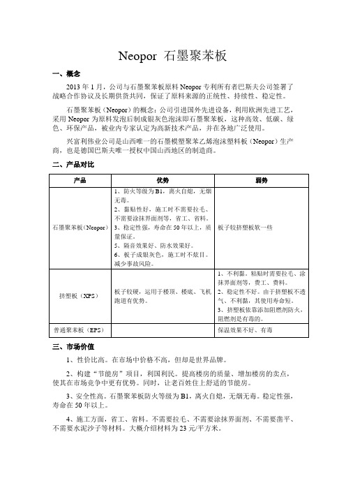 Neopor 石墨聚苯板