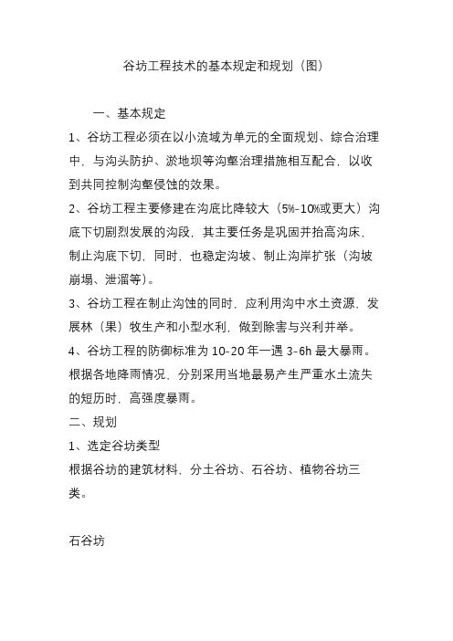 谷坊工程技术的基本规定和规划(图)