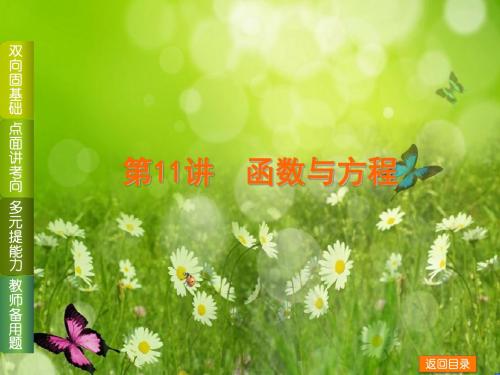 高三数学一轮复习基础巩固课件：第11讲 函数与方程