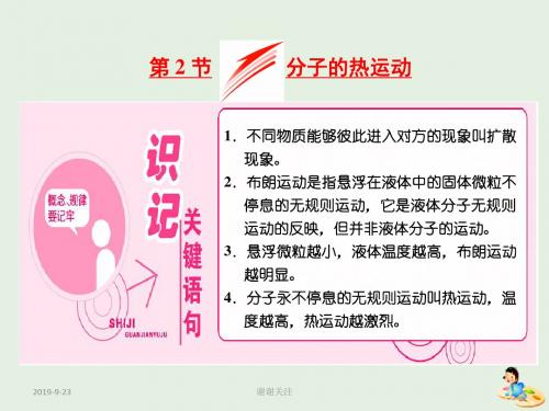 山东省专用学年高中物理第七章分子动理论第节分子的热运动课件新人教版选修.ppt
