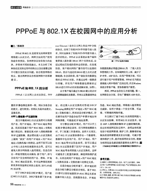 PPPoE与802.1X在校园网中的应用分析
