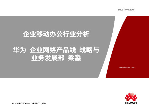华为企业网络产品线战略与业务发展部