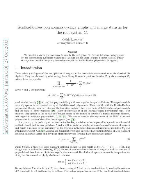 Kostka-Foulkes polynomials cyclage graphs and charge statistic for the root system $C_{n}$