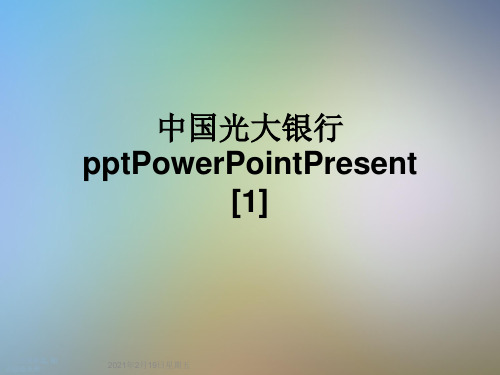 中国光大银行pptPowerPointPresent[1]