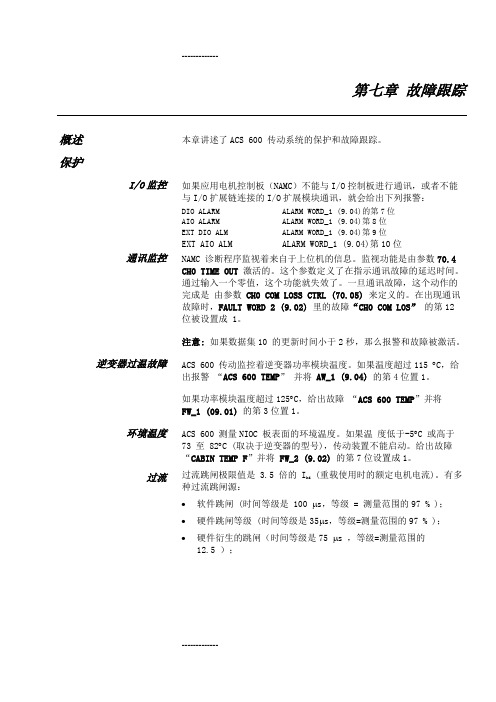 [整理]ABB变频器故障解释