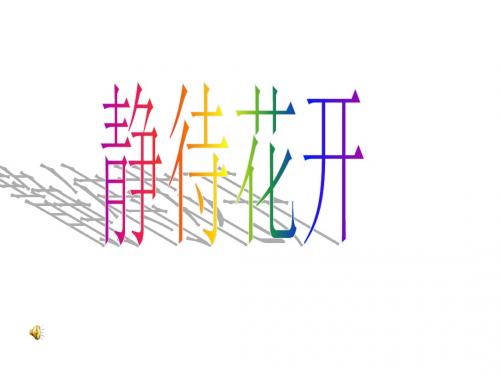 静待花开(教育故事)
