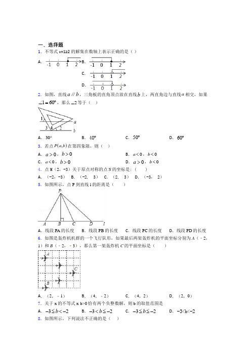 上海民办新华初级中学初中数学七年级下期中经典测试卷(专题培优)