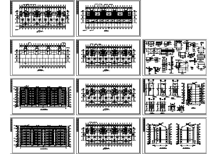 某小区新建设多层住宅楼建筑施工图纸