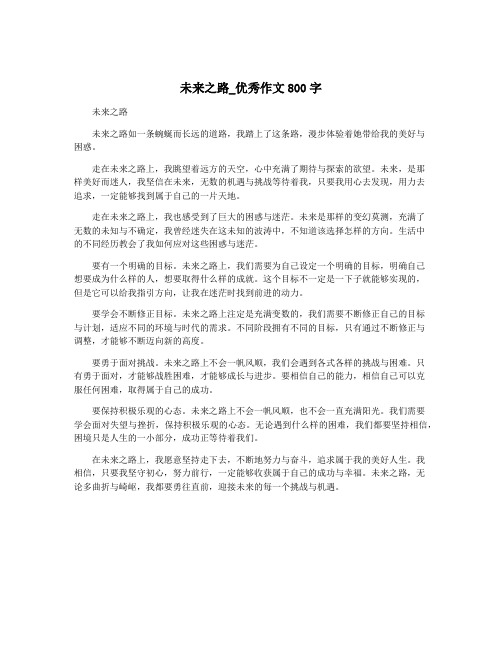 未来之路_优秀作文800字