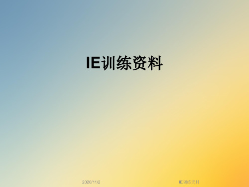 IE训练资料