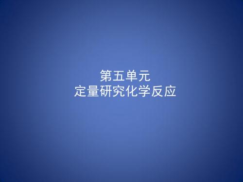 中考化学复习 第一部分 八全 第五单元 定量研究化学反应课件 鲁教版