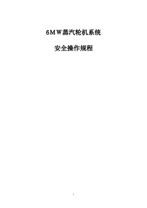 6MW发电机系统操作规程 (1)