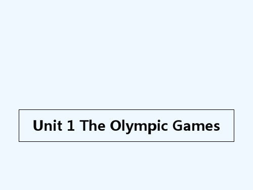 闽教版小学英语六年级上册Unit-1-The-Olympic-Games