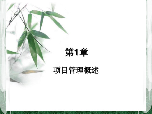 项目管理_(程敏)_课件__第1章_项目管理概论