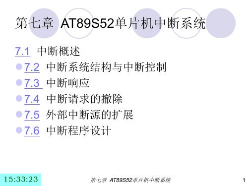 第七章 AT89s52单片机中断系统