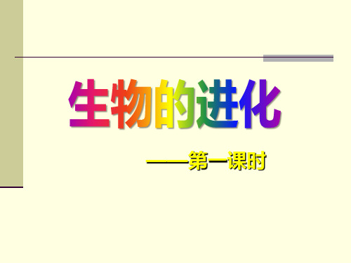 浙教版科学九年级下册1.4《生物的进化》复习课教学课件共25张PPT