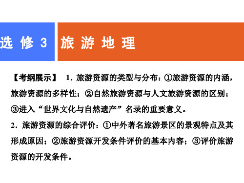 年高考地理人教版一轮复习课件：选修3 旅游地理 (共102张PPT)