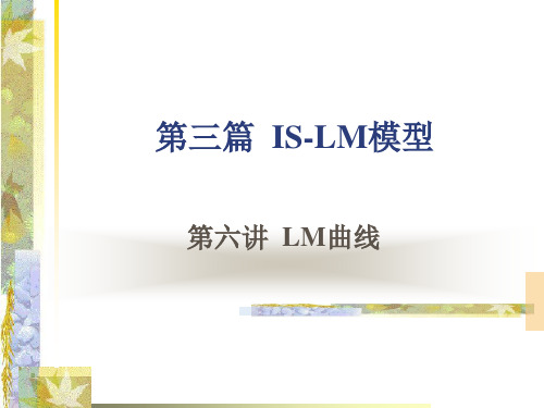 宏观经济学 LM曲线