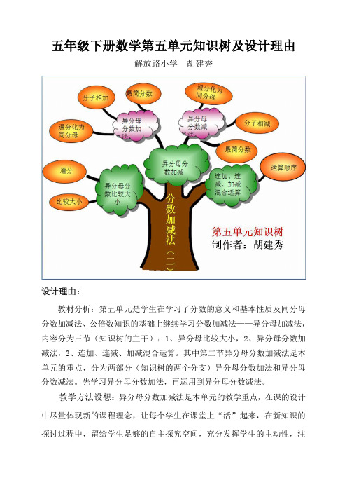 五年级下册数学第五单元知识树及设计理由