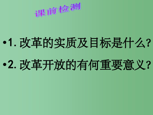 八年级政治下册《第二单元 第三节 走向全面小康》 湘教版